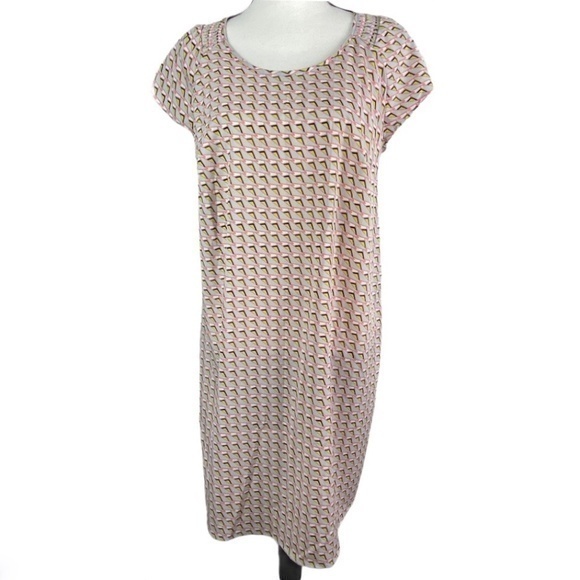 Liz Lange Maternity Dress Short Sleeve Geometric Print Dress - Picture 1 of 16